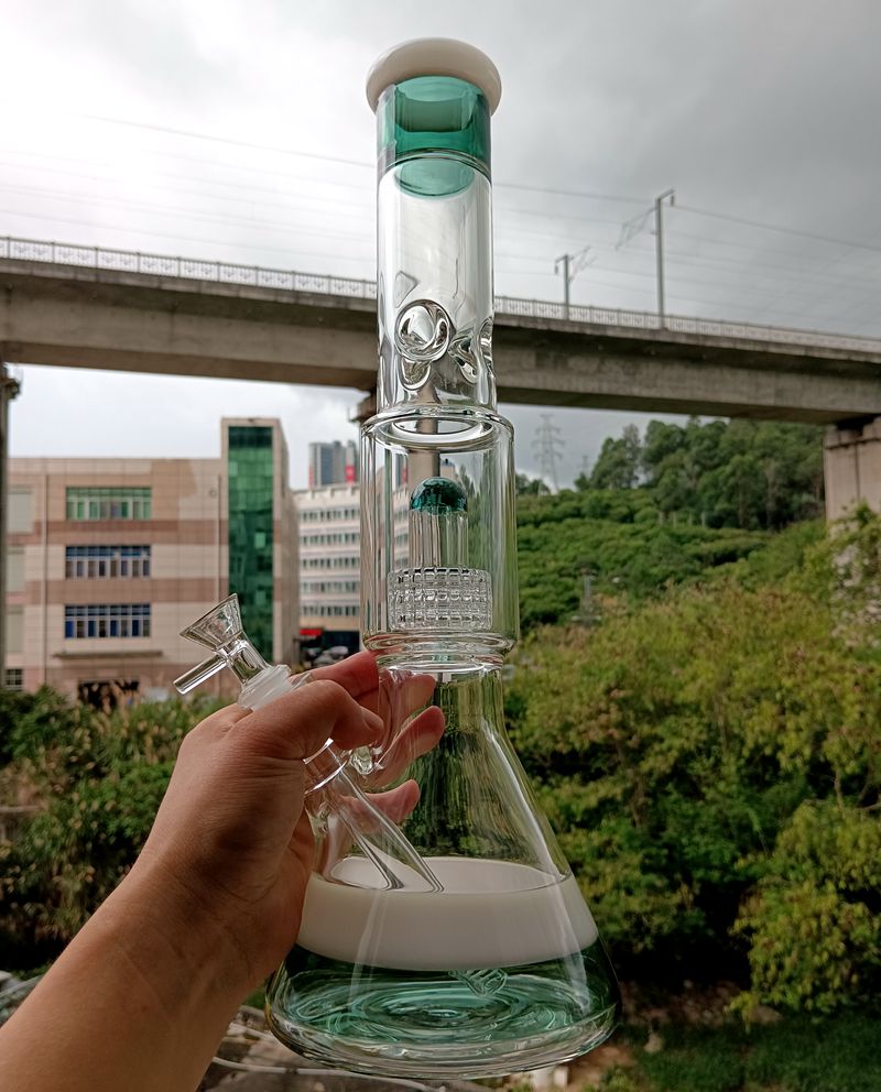 14 inch Green Blue Glass Water Bong Hookahs with Tire Perc Female 18mm Oil Dab Rigs for Smoking
14 inch Green Blue Glass Water Bong Hookahs with Tire Perc Female 18mm Oil Dab Rigs for Smoking