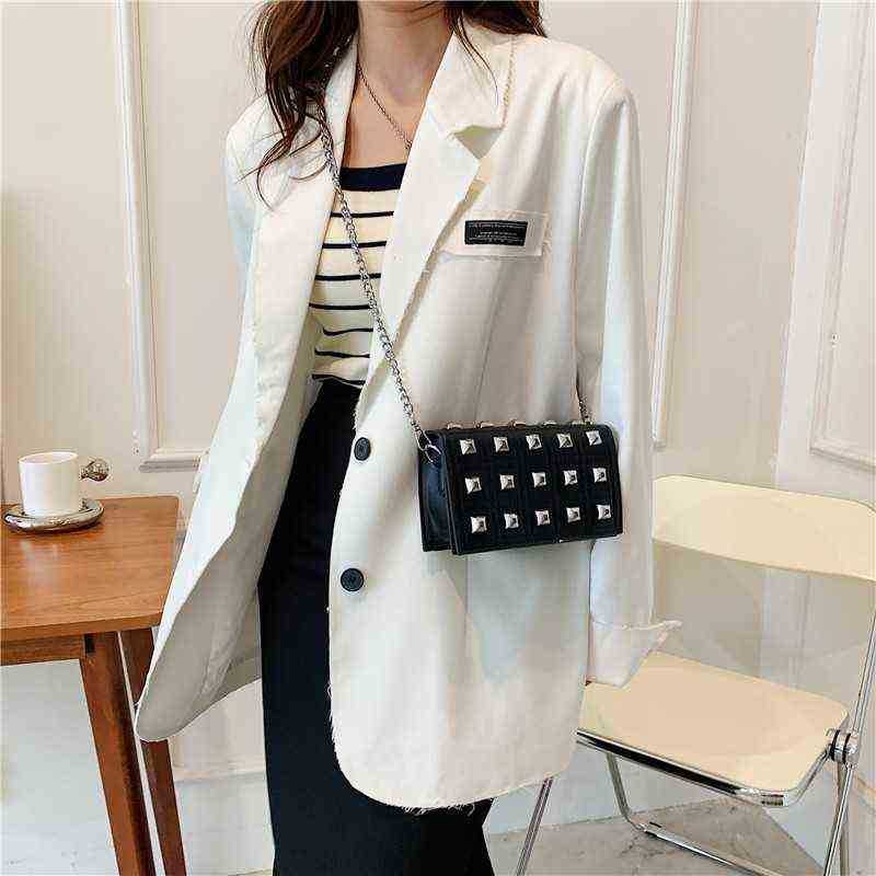 HBP Rivet Evening Bag Women Small Square Tofu Bag Shoulder Bags Cross Women's handBags 220819