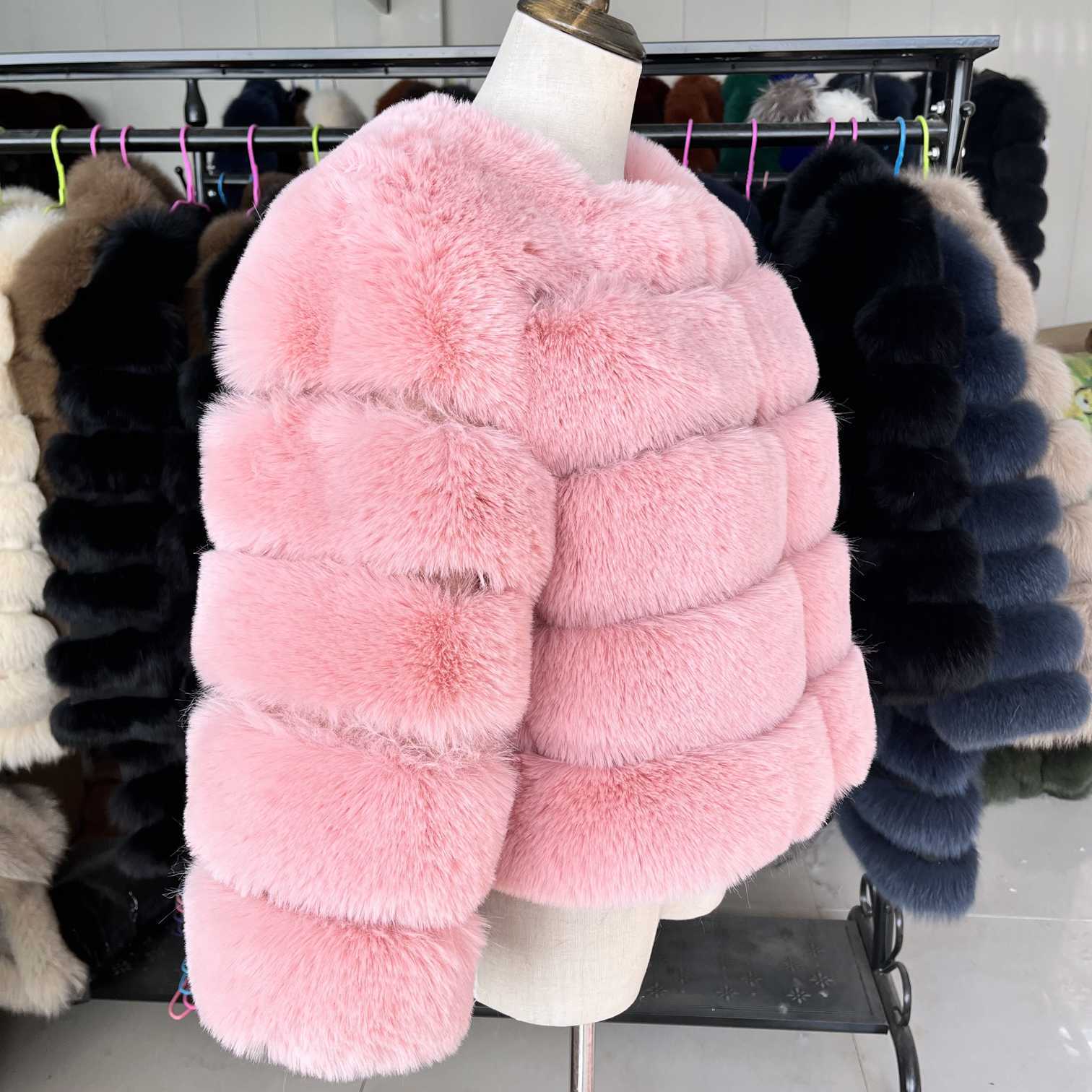 Women's Fur Faux Fluffy Coat Women Winter Jacket Fashion Thick Warm Overcoat Coats Female Casual Party Over 220928