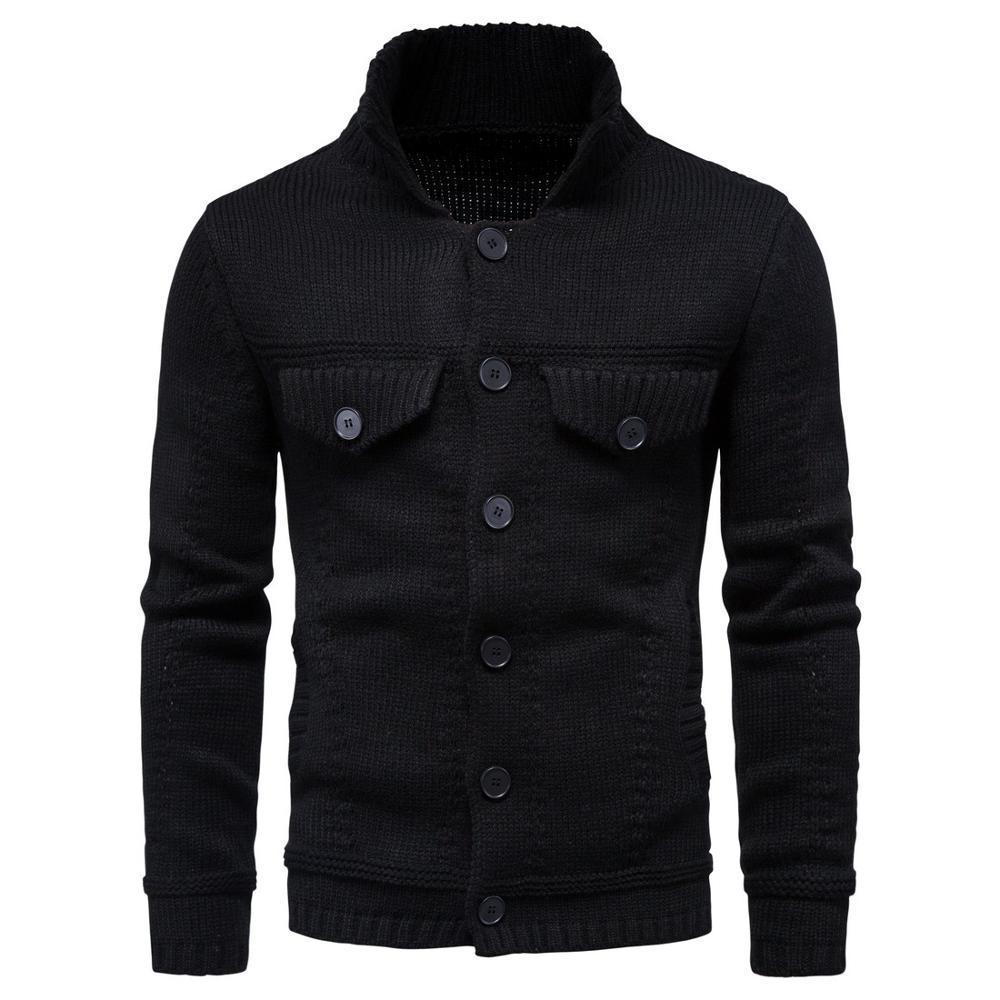 Men's Sweaters Men's Knitted Sweater Jacket Warm and Thicker In Winter Long Sleeve Cardigan Wool Men's Lapel Workwear Cardigan Outer Sw