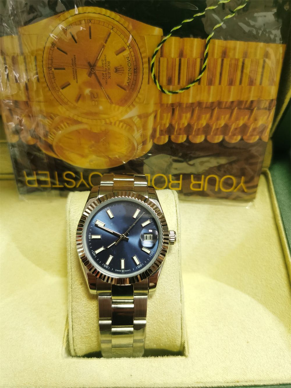 With Original Box Luxury Watches 41mm 36mm 31mm 26mm Mens 18k Yellow blue dial Bigger DIAMOND Automatic Fashion Brand Men's Watch Wristwatch 281320, Style 5 41mm
With Original Box Luxury Watches 41mm 36mm 31mm 26mm Mens 18k Yellow blue dial Bigger DIAMOND Automatic Fashion Brand Men's Watch Wristwatch 281320, Style 5 41mm