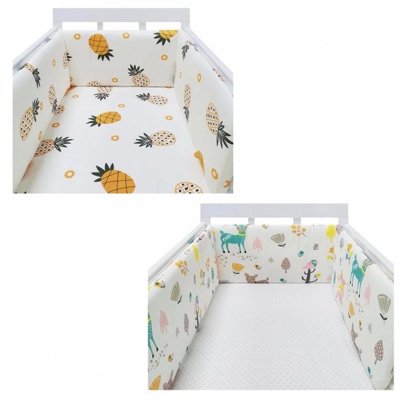 Bed Rails Baby Crib Bumper Set born Polka Dot Cotton Printed Cot Bumpers in Infant Protector For Boy Girl 200x30cm 220928