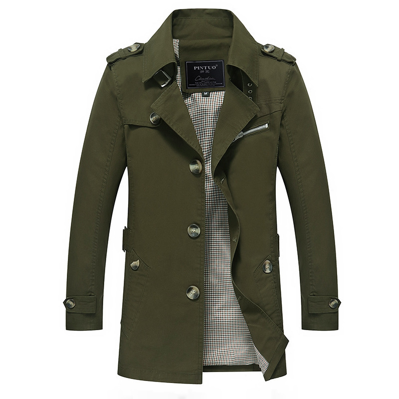 Men's Wool Blends Autumn/Winter Korean Men's Long Business Jacket Men Windbreaker Jackets Casual Trench Coat Male 5 Colors S-5XL JK5793 2209