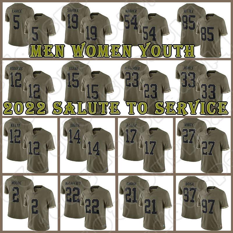 Josh Allen Stefon Diggs Football Billes Trey Lance Jim Kelly Buffalos 2022 Salute To Service Jersey Aaron Rodgers George Kittle Aaron Jones Fred Warner DJ Moore Chinn, 12 rodgers(b z g-2022)
Josh Allen Stefon Diggs Football Billes Trey Lance Jim Kelly Buffalos 2022 Salute To Service Jersey Aaron Rodgers George Kittle Aaron Jones Fred Warner DJ Moore Chinn, 12 rodgers(b z g-2022)