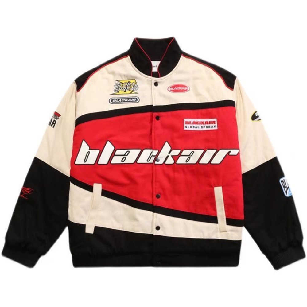 Men's Jackets Motorcycle Jacket Men Streetwear Letter Print Chaquetas Hombre Hip Hop Vintage Cotton Couples Spring Baseball Jacket Unisex Coat T2