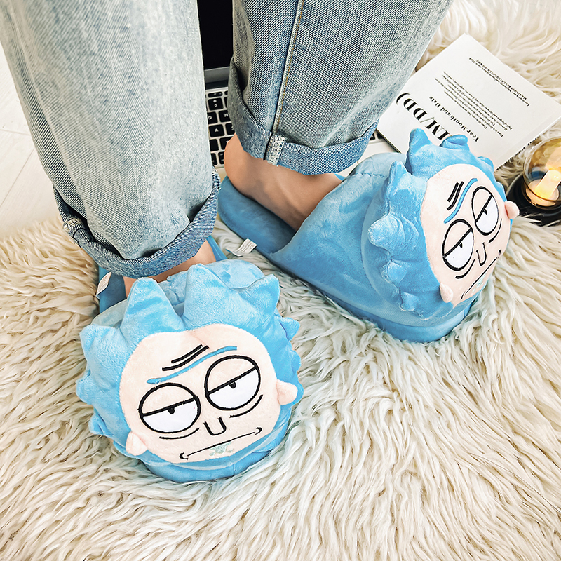 Slippers Cartoon plush slippers Rick fashion winter home warm and non slip couple cotton 220928, Blue
Slippers Cartoon plush slippers Rick fashion winter home warm and non slip couple cotton 220928, Blue