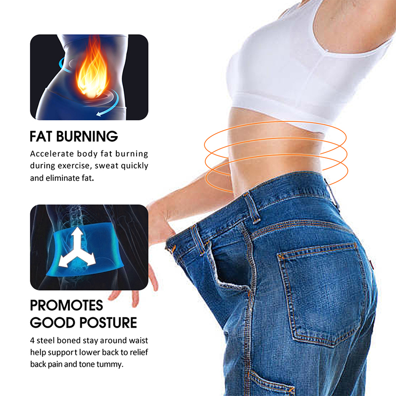 Women's Shapers Burvogue Neoprene Sweat Waist Trainer Fitness Belt Thermo Body Shaper Trimmer Corset Cincher Wrap Workout Slim Shapewear 220928