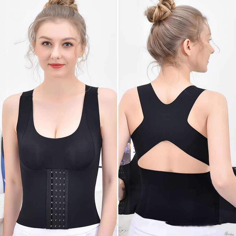Women's Shapers Women Shapewear Padded Tummy Control Tank Top Corset Slimming Camisole Sheath Body Shaper Bra Posture Corrector Compression Vest 