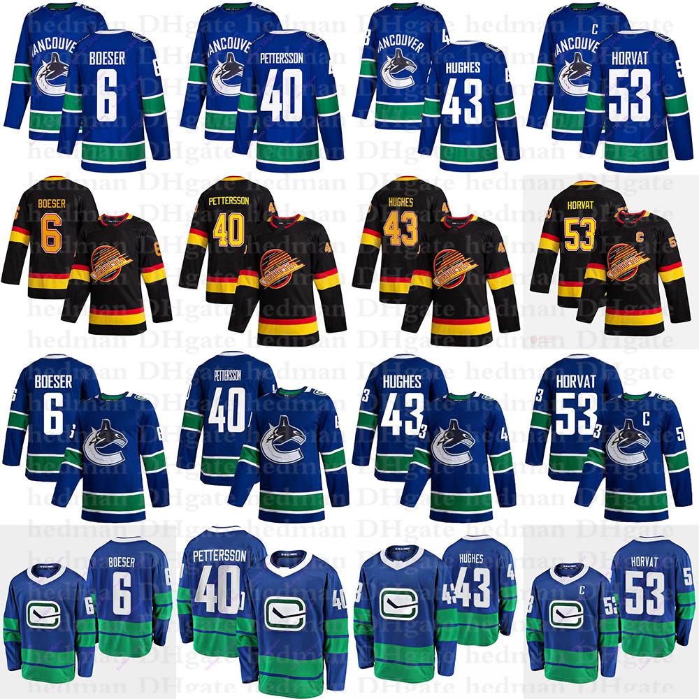Hockey 2020 Vancouver Canucks jerseys 40 Elias Pettersson 6 Boeser 53 Bo Horvat 43 quinn hughes 10 Pavel Bure hockey jersey, Black
Hockey 2020 Vancouver Canucks jerseys 40 Elias Pettersson 6 Boeser 53 Bo Horvat 43 quinn hughes 10 Pavel Bure hockey jersey, Black