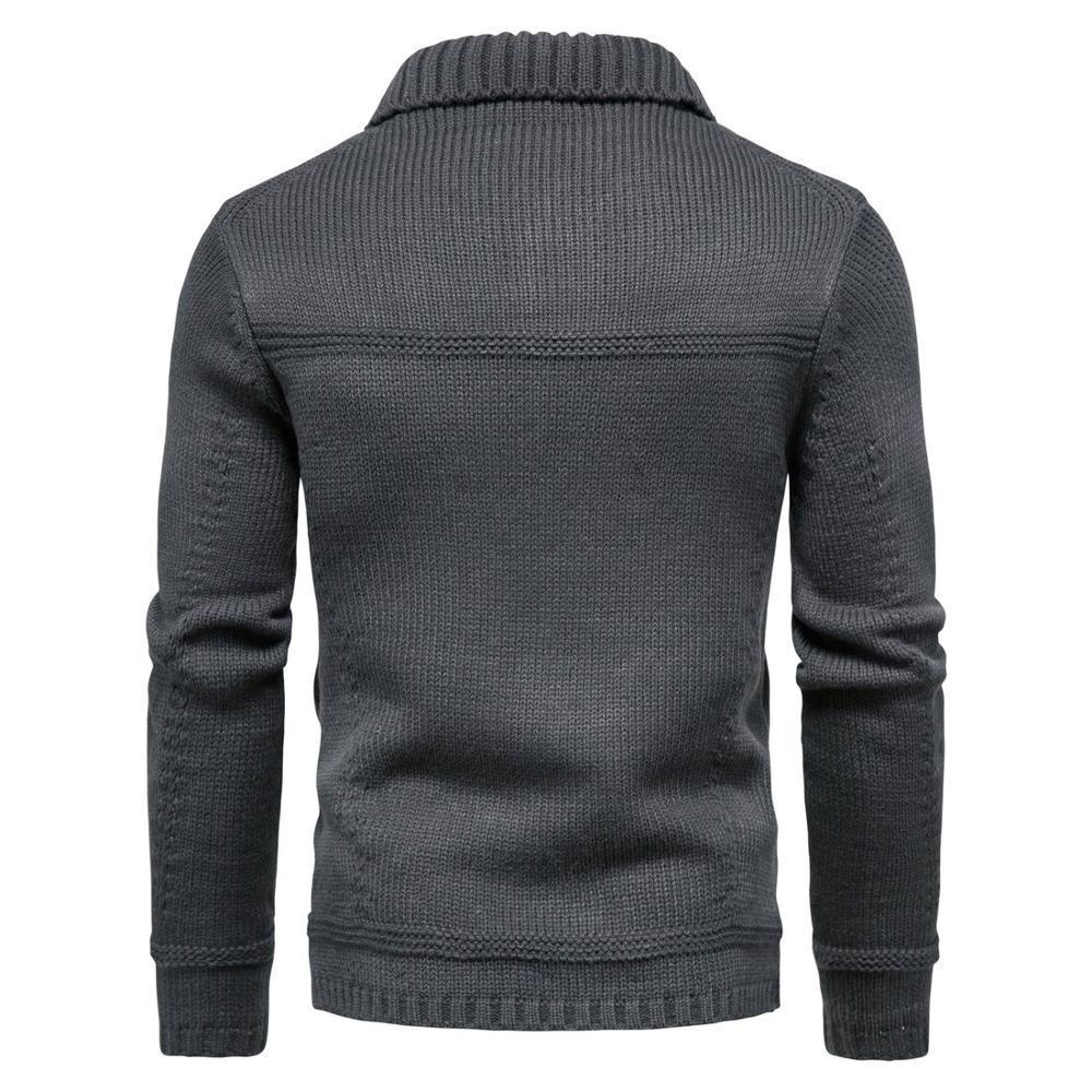 Men's Sweaters Men's Knitted Sweater Jacket Warm and Thicker In Winter Long Sleeve Cardigan Wool Men's Lapel Workwear Cardigan Outer Sw