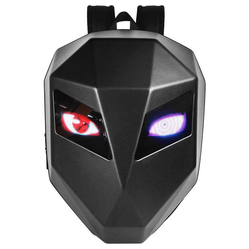 Outdoor Motorcycle Backpack LED Display Screen Shoulder Bag Men Sling Crossbody Bags DIY Text Picture Animation Light Travel Tool Box