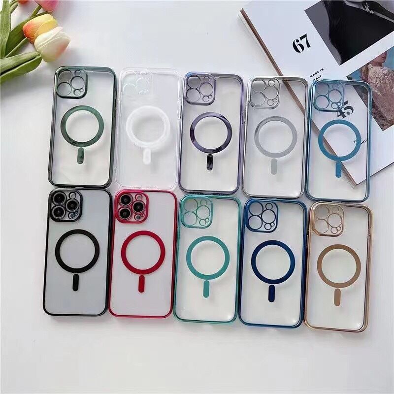 Magsafe Cases for iPhone 14 Pro Max 13 12 Mini 11 XR XS X 8 7 Plus Magsoge Plating Transparent Case Compatible Wireless Charger, Customize
Magsafe Cases for iPhone 14 Pro Max 13 12 Mini 11 XR XS X 8 7 Plus Magsoge Plating Transparent Case Compatible Wireless Charger, Customize