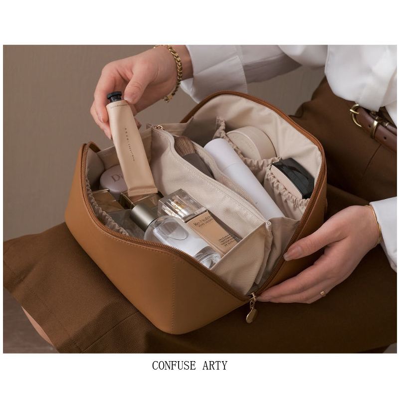 Cosmetic Bags Cases Fashion Women Bag PU Leather Waterproof Travel Storage Makeup Pouch 220927