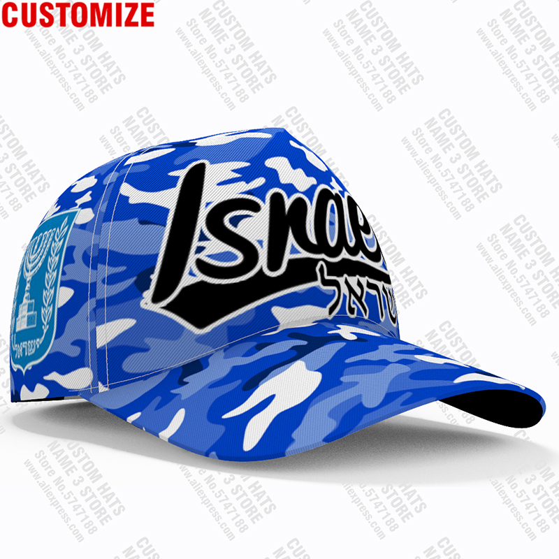 Ball Caps Israel Baseball Cap 3d Free Custom Made Name Team Il Hat Isr Country Travel Arabic Nation Judaism Hebrew Arab Flag Headgear 220928