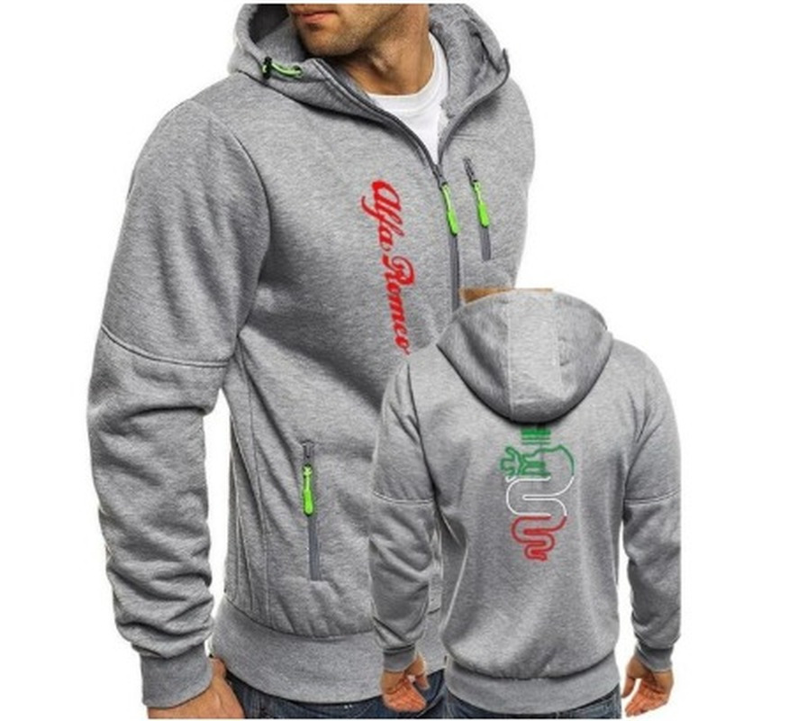 Mens Jackets Men Wear alfa romeo Printed Hoodie MenS Drawstring Leisure Slim Jacket Cardigan tracksuit Coat Sweatshirts 220928