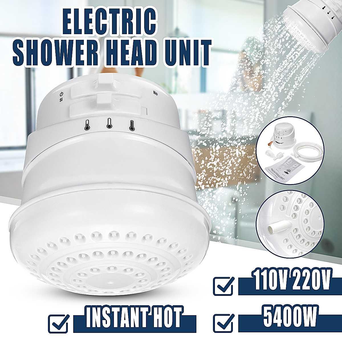 Heaters Instant Hot Electric Water Heater 5400W 110v/220v Electric Shower Head Faucet 3 Gear Adjustable Fast Heating Bath Shower Heater
Heaters Instant Hot Electric Water Heater 5400W 110v/220v Electric Shower Head Faucet 3 Gear Adjustable Fast Heating Bath Shower Heater