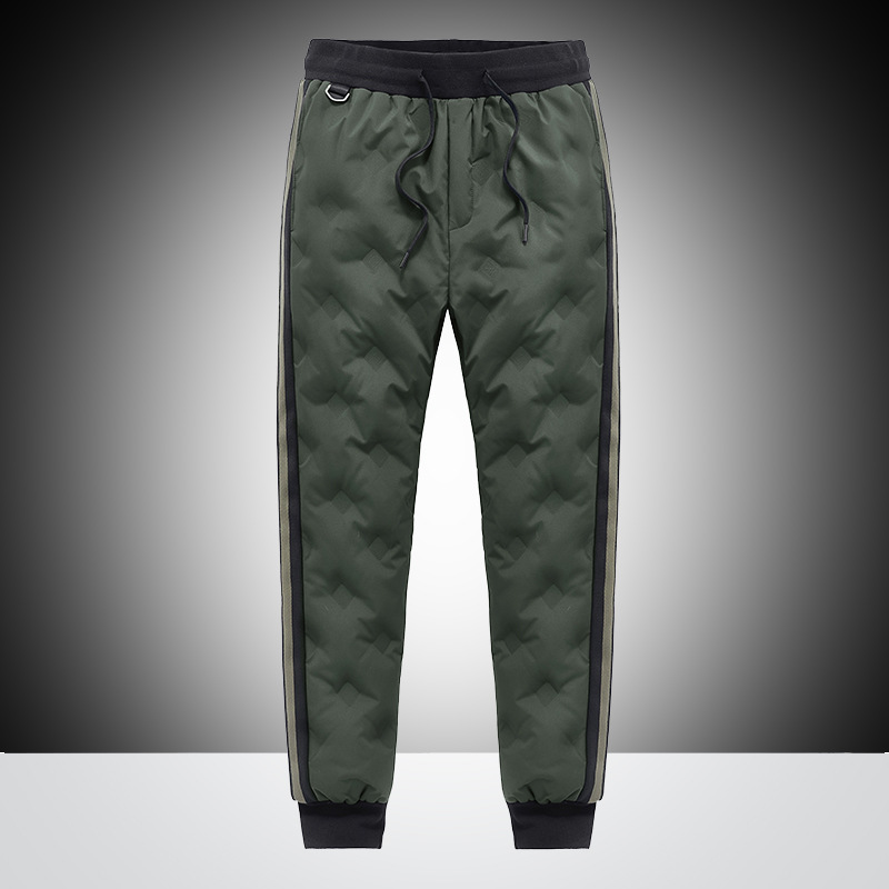 New Fashion Men Thicken Fleece Sweatpants Winter Men's Outdoor Jogger Down Pants Waterproof Thermal Casual Pant Sportwears