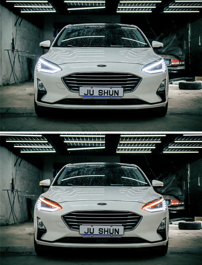 Head Lamp For Car 20 19 Ford new Focus 5 Headlights Fog Light Daytime Running Lights DRL H7 LED Bi Xenon Bulb Car Accessories