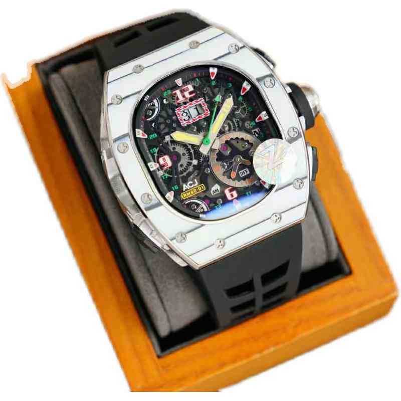 watches wristwatch Luxury richa milles designer business leisure men's automatic mechanical watch luminous carbon fiber personalized tape waterproof tide, White
watches wristwatch Luxury richa milles designer business leisure men's automatic mechanical watch luminous carbon fiber personalized tape waterproof tide, White