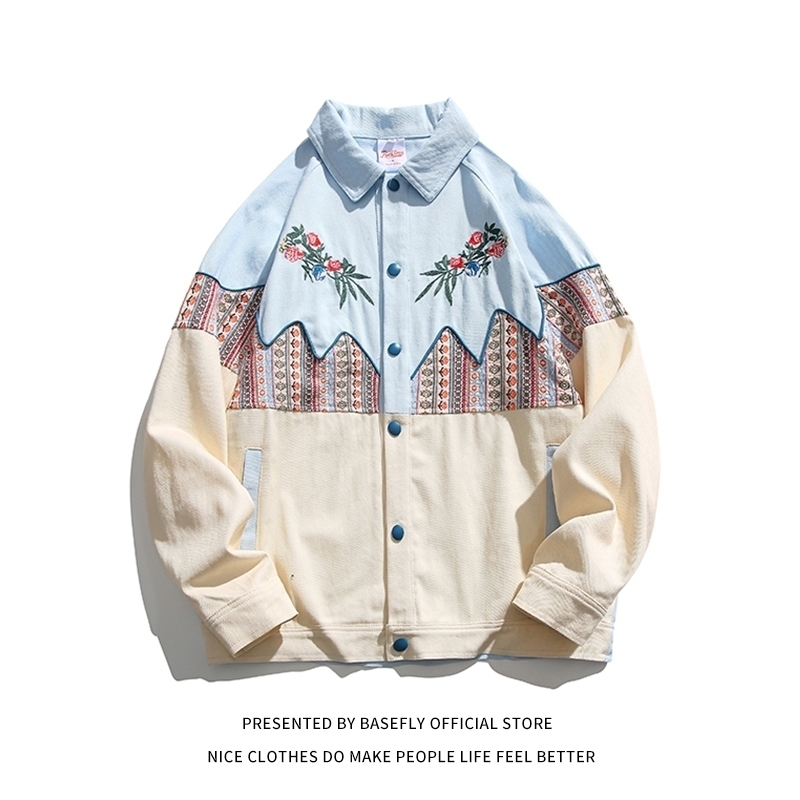 Men's Jackets Good Quality Cotton Patchwork Men Baseball Bomber Jacket Unisex Casual Women Oversize Varsity Coat Couple Chic Streetwear 220927