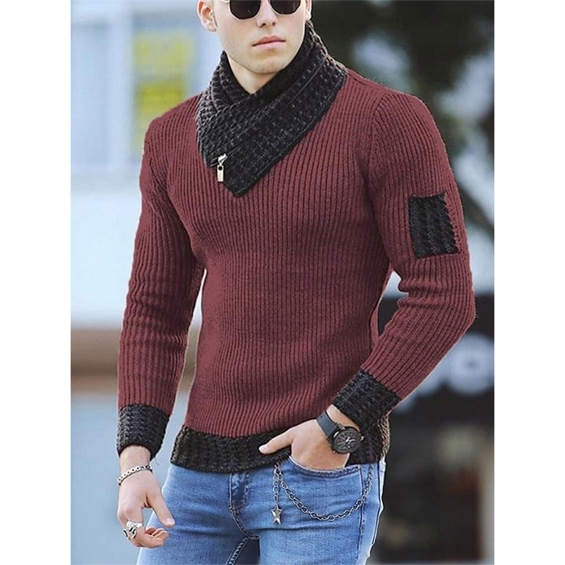 Men's Sweaters Sweater Turtleneck Men Winter Fashion Vintage Style Sweater Male Slim Fit Warm Pullovers Knitted Wool Sweaters Thick Top Men 22092