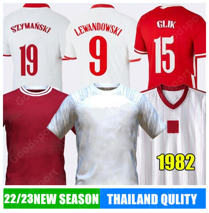 

2022 LEWANDOWSKI national team Soccer Jerseys 22/23 Polska MILIK PISZCZEK PIATEK GROSICKI KRYCHOWIAK ZIELINSKI BLASZCZYKOWSKI 1982 retro football shirts, Men