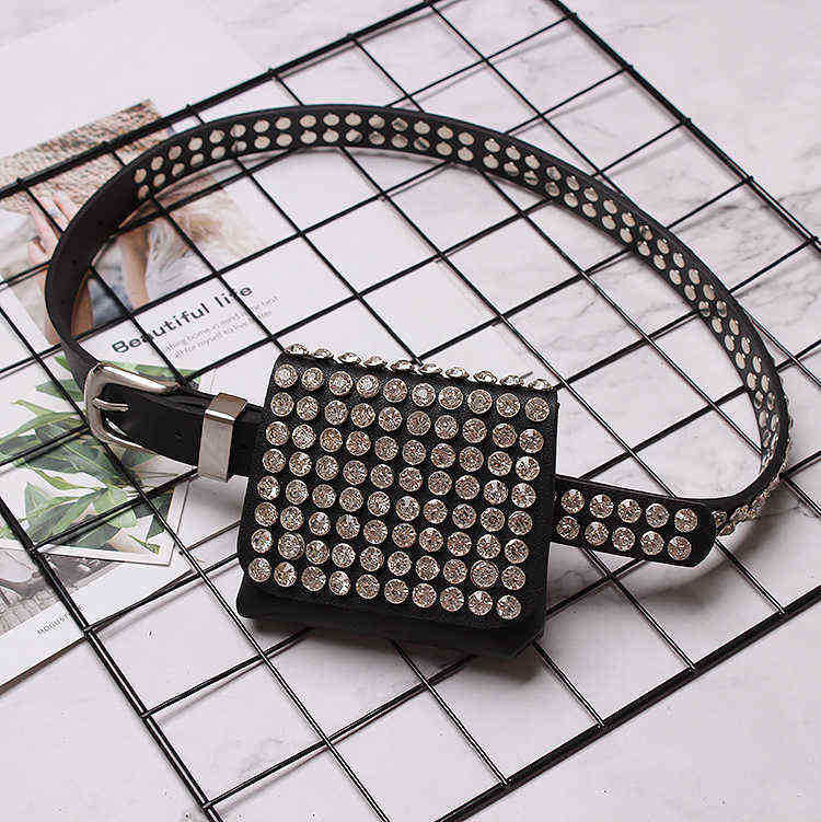 belt bags Blinkbling Shiny Pu Mini Square Waist Bag Rectangular Two Options Recommended for Heavy Industry 220723