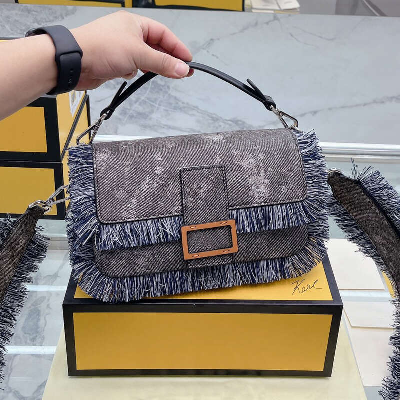 Evening Bags Tassel Baguette Bag Tote Shoulder Bags Denim Handbag Women Crossbody Purse Letter Hasp Flap Cell Phone Pocket Zipper Strap Cross Body Clutch Pouch
Evening Bags Tassel Baguette Bag Tote Shoulder Bags Denim Handbag Women Crossbody Purse Letter Hasp Flap Cell Phone Pocket Zipper Strap Cross Body Clutch Pouch