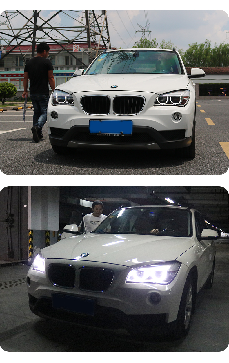 Car Accessory for BMW X1 E84 20 12-20 15 LED Head Lights Fog Lights Day Running Light Highlight Turn Signal Headlights