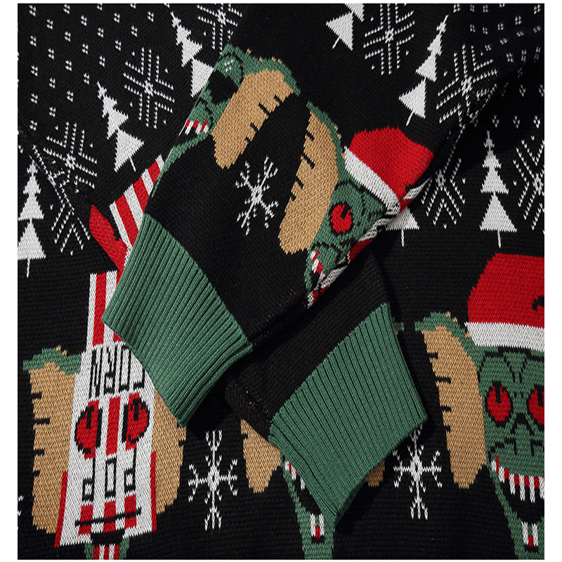 Men's Sweaters Ugly Christmas Sweater For gift Santa Elf Funny Pullover Womens Mens Jerseys Loose Sweaters Tops Autumn Winter Clothing 220928