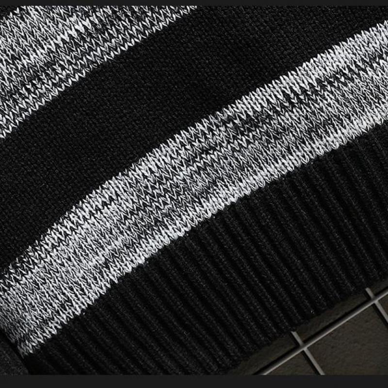 Men's Sweaters Stretwear Casual Men's Sweater HighNeck Striped Slim Fit Knittwear 2023 Spring Mens Sweaters Pullovers Men Pull Homme M3XL 22