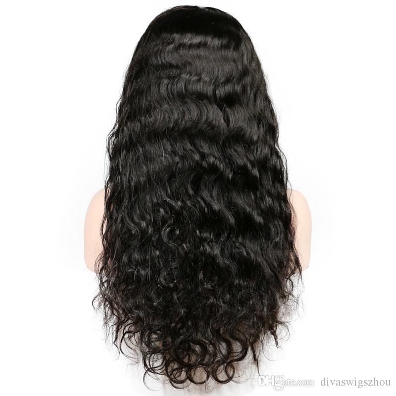 Transparent HD water wave 360 lace frontal wig 150% Density Human Hairs Wigs for Women pre plucked natural hair Font curly
