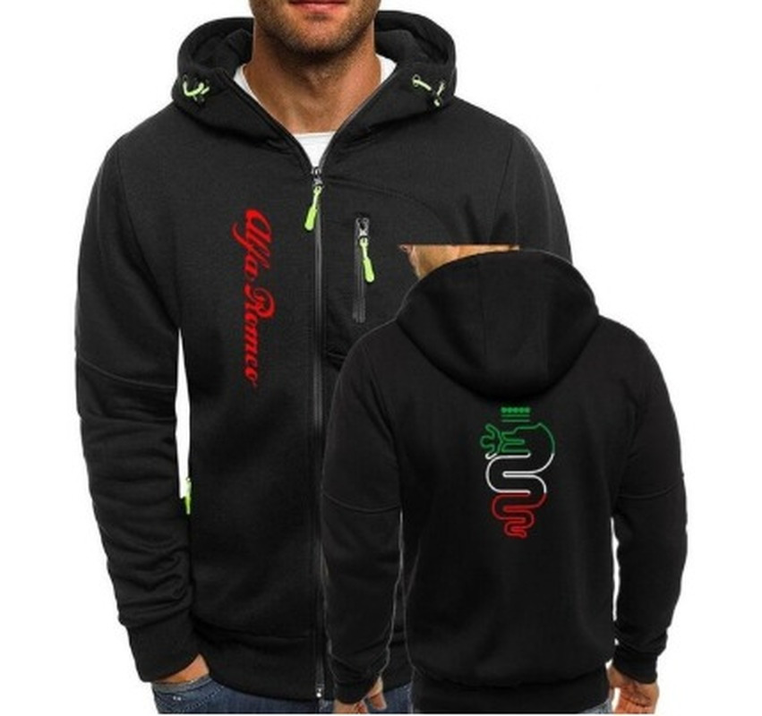 Mens Jackets Men Wear alfa romeo Printed Hoodie MenS Drawstring Leisure Slim Jacket Cardigan tracksuit Coat Sweatshirts 220928