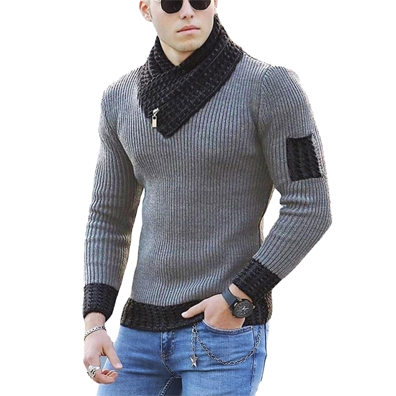 Men's Sweaters Sweater Turtleneck Men Winter Fashion Vintage Style Sweater Male Slim Fit Warm Pullovers Knitted Wool Sweaters Thick Top Men 22092