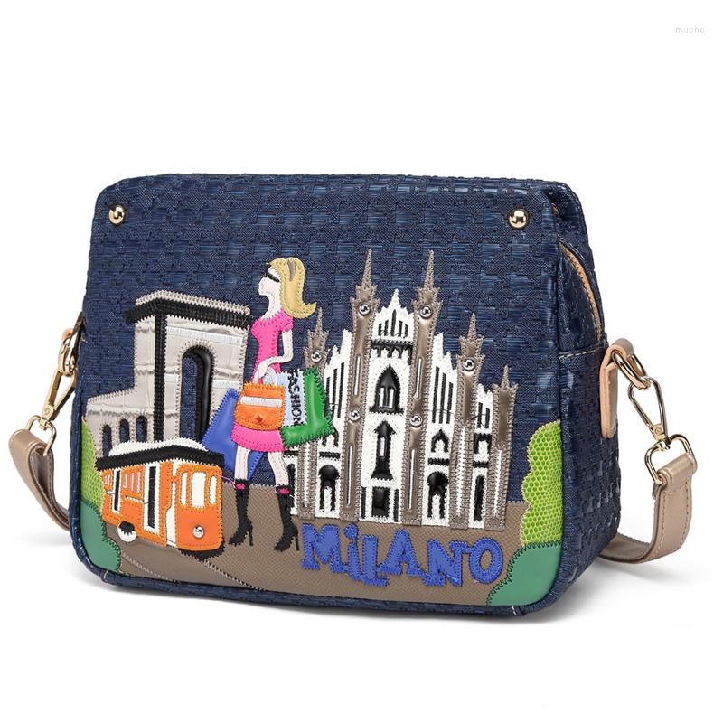 Evening Bags Women Leather Patchwork Embroidery Purse Cross Body Messenger Bag Shoulder Braccialini Style Art Cartoon Milan Girl, Black
Evening Bags Women Leather Patchwork Embroidery Purse Cross Body Messenger Bag Shoulder Braccialini Style Art Cartoon Milan Girl, Black