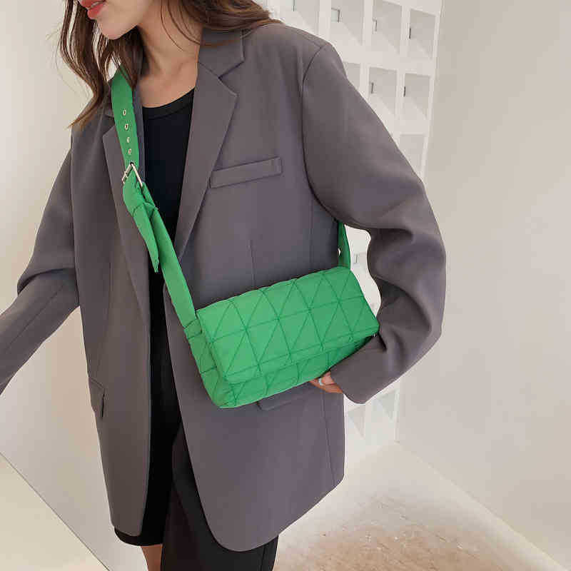 HBP Evening Bags Autumn Cotton cossbody bags Fashion Women's Shoulder Clothing Bag Simple Handbag Plaid Women 220826