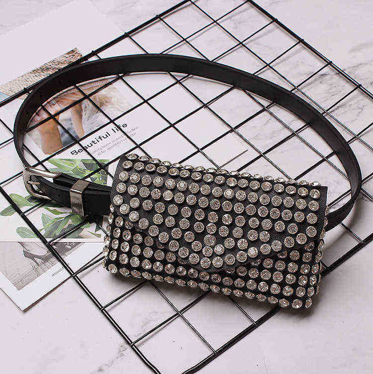 belt bags Blinkbling Shiny Pu Mini Square Waist Bag Rectangular Two Options Recommended for Heavy Industry 220723