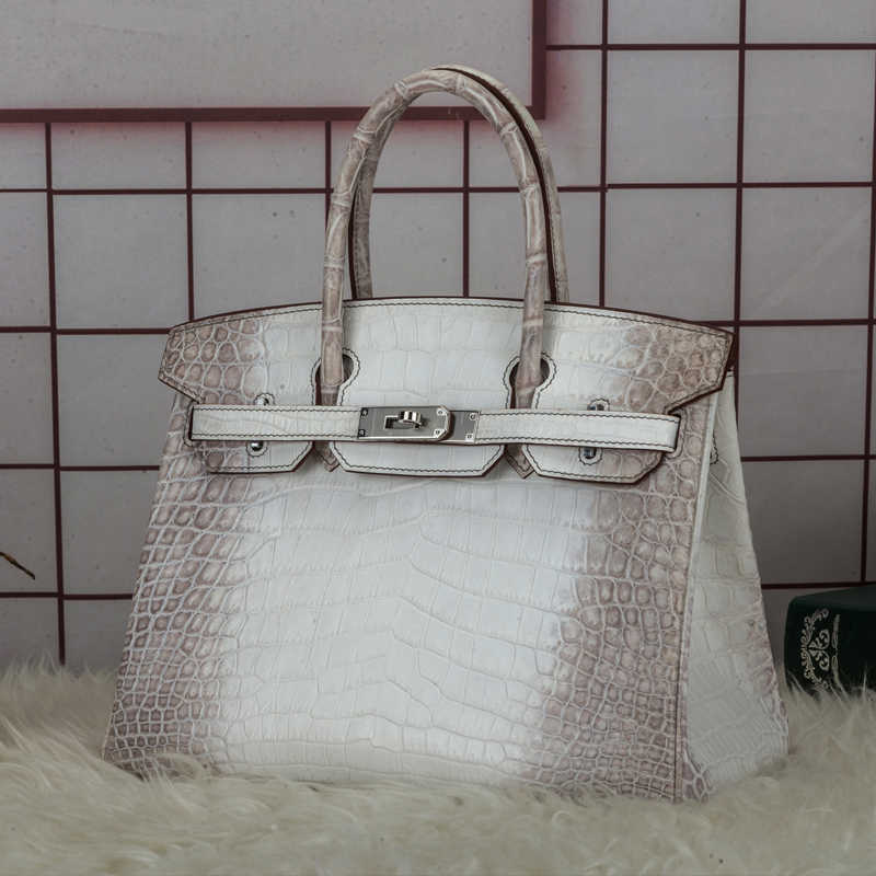 Designers Handbags Herme Birkin Designer Bags Crocodile Leather Women's Large Capacity Same Style Pure Hand Sewing Fashion Trend Himalayan White Ayw, Black 30
Designers Handbags Herme Birkin Designer Bags Crocodile Leather Women's Large Capacity Same Style Pure Hand Sewing Fashion Trend Himalayan White Ayw, Black 30