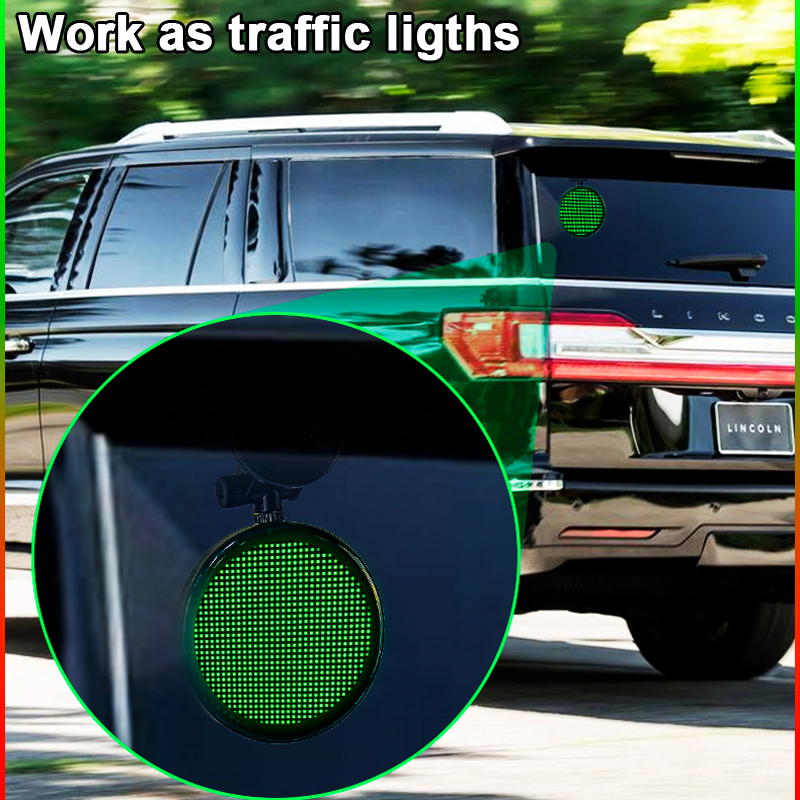Car Rear Window LED Display Screen RGB Animated Emotion APP Control Blue-tooth 5.0 Sign for Android IOS Phone DIY Drawing