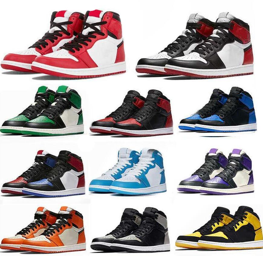 Jumpman 1 Basketball Shoes 1s High Og Chicago Royal Toe Black Metallic Gold Pine Green Black Unc Patent Men Women Sneakers Trainers 36 199E
Jumpman 1 Basketball Shoes 1s High Og Chicago Royal Toe Black Metallic Gold Pine Green Black Unc Patent Men Women Sneakers Trainers 36 199E