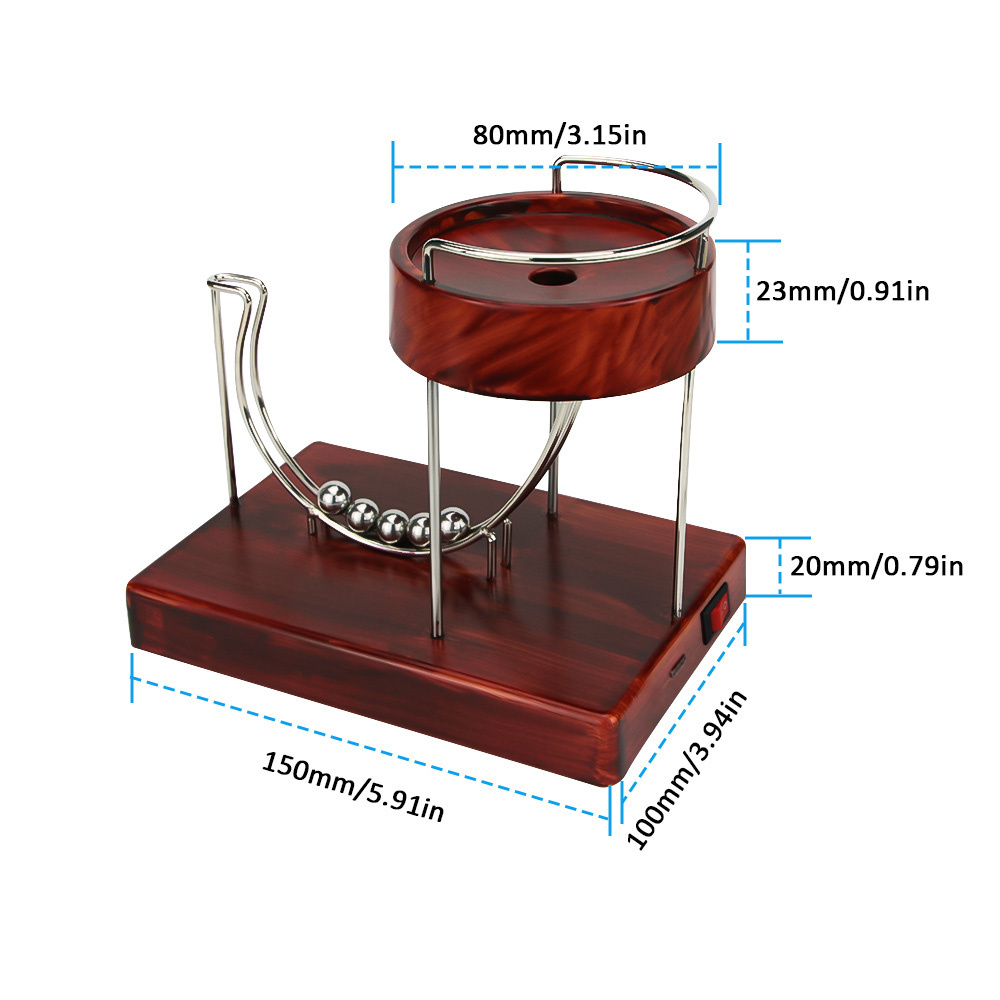 Decorative Objects Figurines Kinetic Art Perpetual Motion Machine Marble Creative Miniature Infinite Looping Jumping Table Toy Home Decor 220928