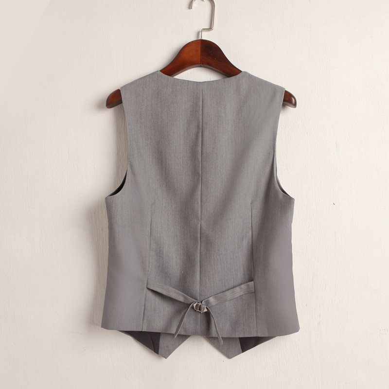 Women's Vests #0712 Summer V-Neck Women Thin Loose Waistcoat Single Breasted Sleeveless Blazer Female Slim Short Femme Buttons 220928