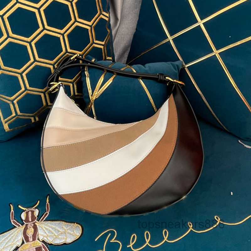 Evening Bags Classic Axillary Tote Bag Cross Body Bags Shoulder Handbag Women Half Moon Purse Wallet Golden Metal Letter Rainbow Stripe Zipper Closure Hardware
Evening Bags Classic Axillary Tote Bag Cross Body Bags Shoulder Handbag Women Half Moon Purse Wallet Golden Metal Letter Rainbow Stripe Zipper Closure Hardware