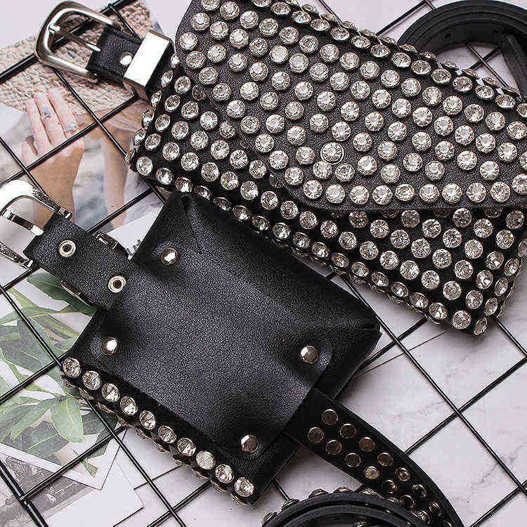 belt bags Blinkbling Shiny Pu Mini Square Waist Bag Rectangular Two Options Recommended for Heavy Industry 220723