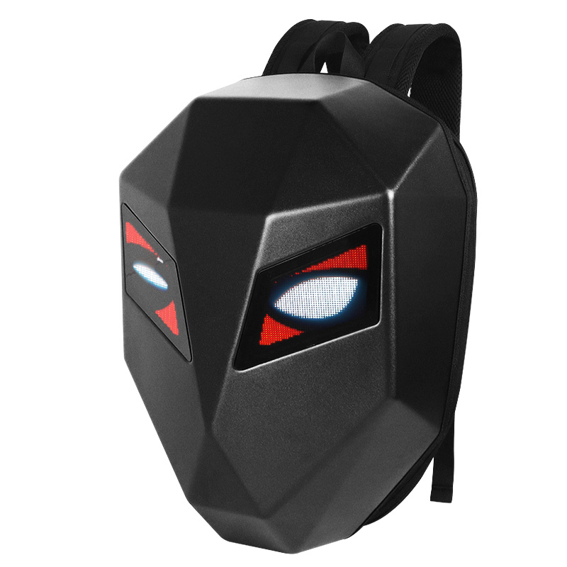 Outdoor Motorcycle Backpack LED Display Screen Shoulder Bag Men Sling Crossbody Bags DIY Text Picture Animation Light Travel Tool Box