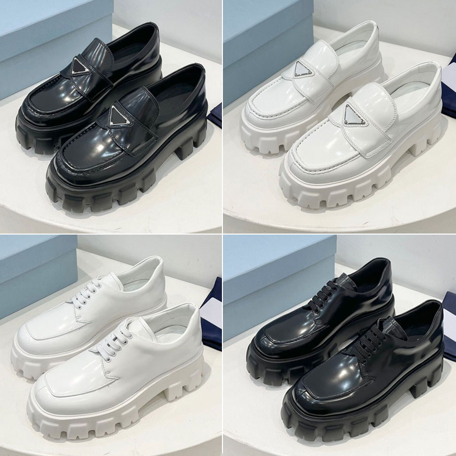 Pradas formal shoes women's casual shoes designer classic models triangle label gear increase lace up round toe non-slip leather black white Louboutins Size 35-40, Lace-up patent leather
Pradas formal shoes women's casual shoes designer classic models triangle label gear increase lace up round toe non-slip leather black white Louboutins Size 35-40, Lace-up patent leather