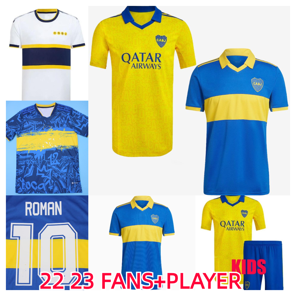 22 23 Boca Juniors soccer jersey BENEDETTO MARADONA TEVEZ DE ROSSI 2022 2023 home away 3rd thailand football shirt Fans PLAYER version KIDS
22 23 Boca Juniors soccer jersey BENEDETTO MARADONA TEVEZ DE ROSSI 2022 2023 home away 3rd thailand football shirt Fans PLAYER version KIDS