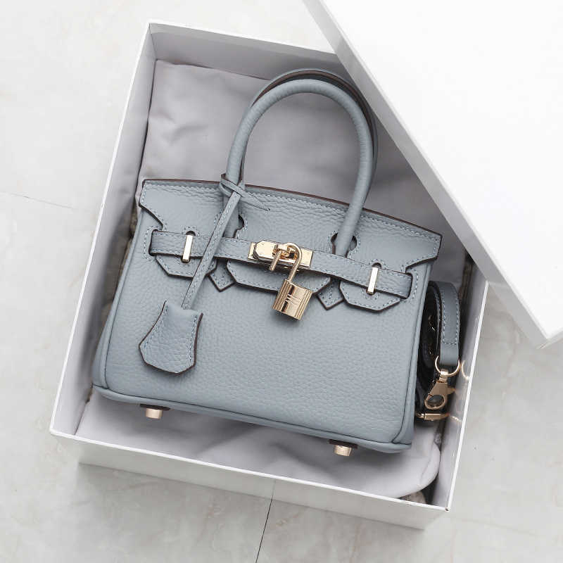 Leather Bags Birkins Herme First layer cowhide litchi pattern platinum bag Mini Bag 2022 new versatile portable leather women's, Elephant gray
Leather Bags Birkins Herme First layer cowhide litchi pattern platinum bag Mini Bag 2022 new versatile portable leather women's, Elephant gray