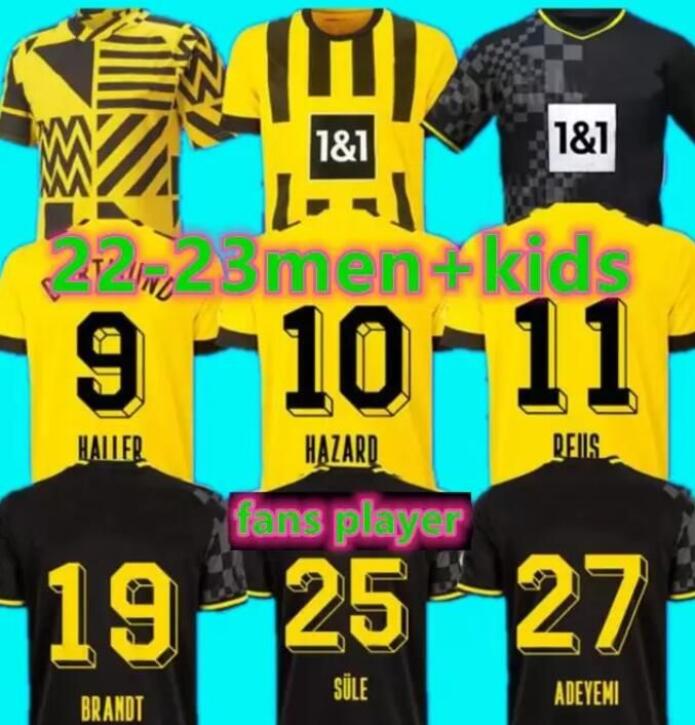 HALLER soccer jersey 22 23 football shirt REUS DORTMUND NEONGELB BELLINGHAM HUMMELS BRANDT men kids kit maillot de foot 2022 2023 tops, Adult 22/23 away player version
HALLER soccer jersey 22 23 football shirt REUS DORTMUND NEONGELB BELLINGHAM HUMMELS BRANDT men kids kit maillot de foot 2022 2023 tops, Adult 22/23 away player version