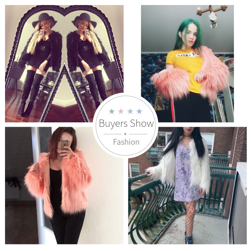 Women's Fur Faux Fashion ry Coat Women Fluffy Warm Long Sleeve Female Outerwear Autumn Winter Jacket Hairy Collarless Overcoat 220928